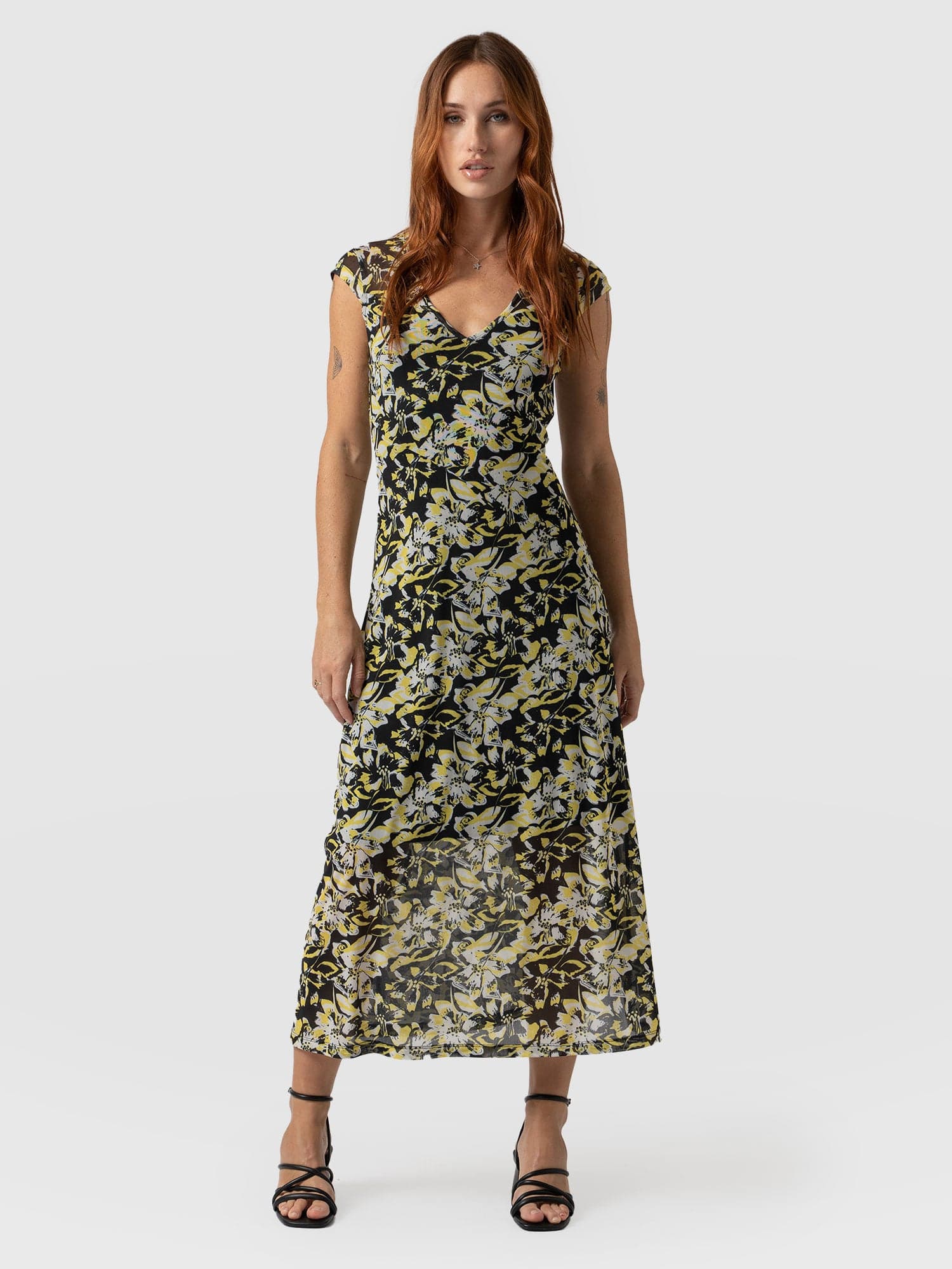 Poppy Mesh Dress Jardin Stencil - Women's Dresses | Saint + Sofia® EU